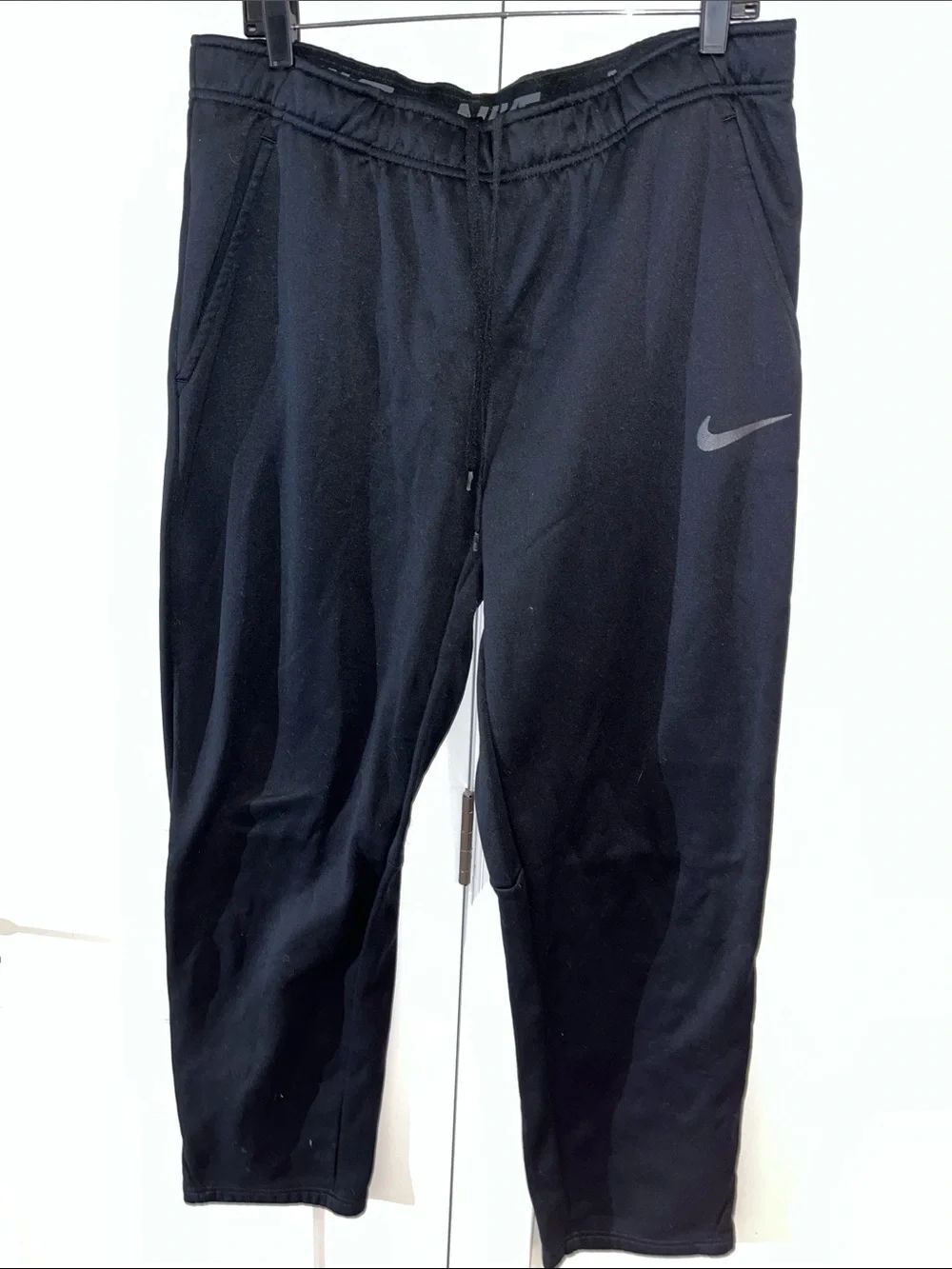 NIKE Black swoosh running Work out gym warmup basketball jogger pants sweatpants